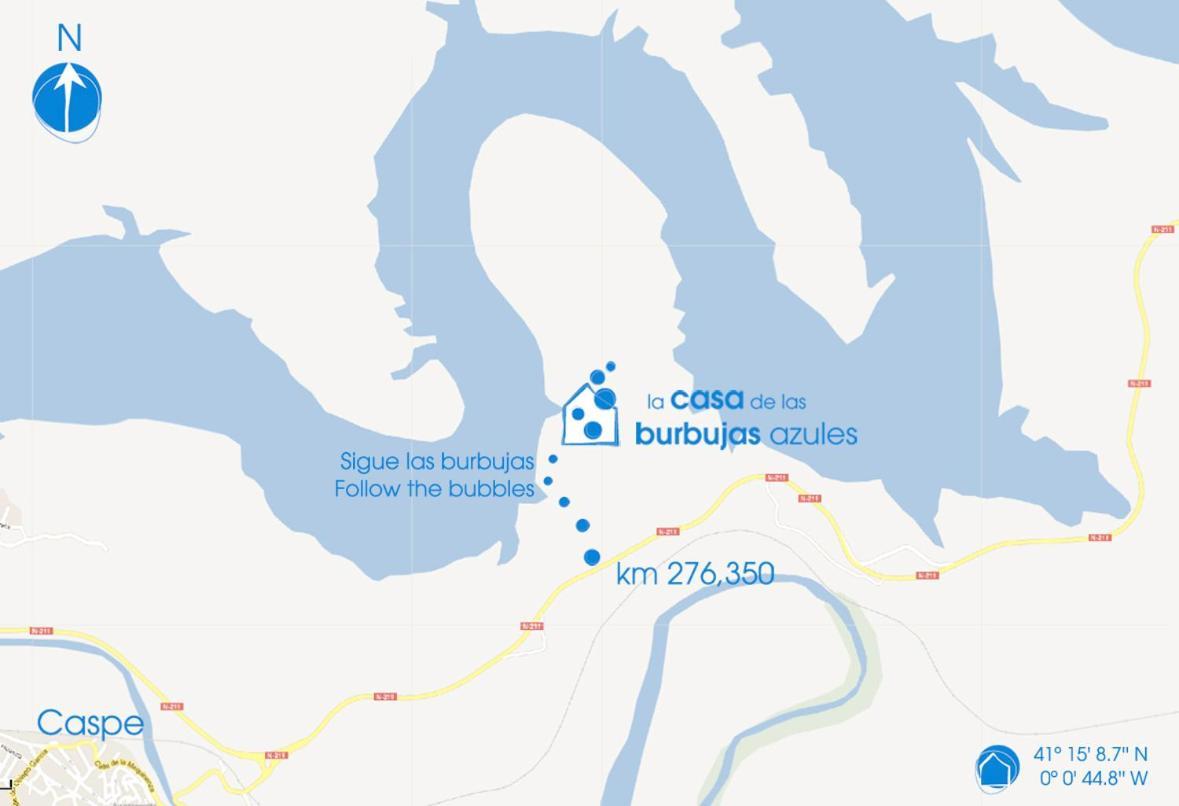 La Casa De Las Burbujas Azules Caspe Kültér fotó